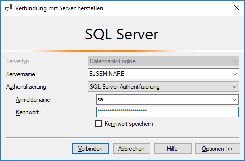 Neustart der SQL Server-Instanz
